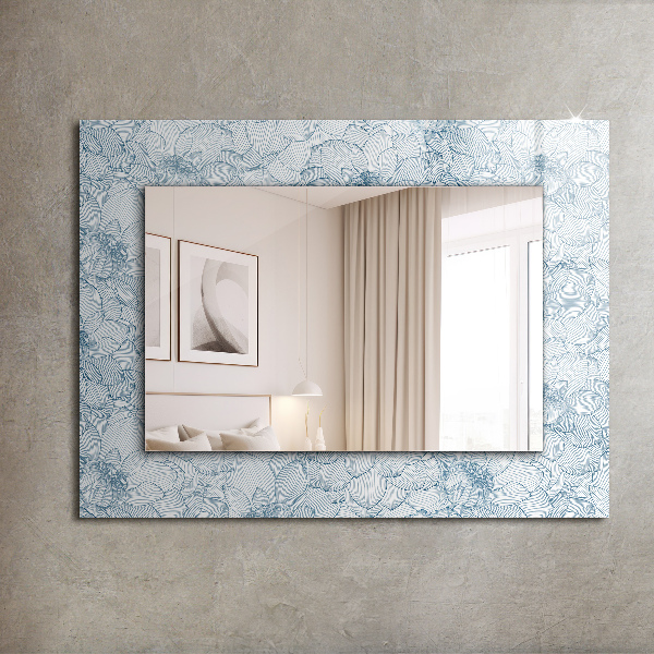 Spegel med tryck Färgglatt följebrev