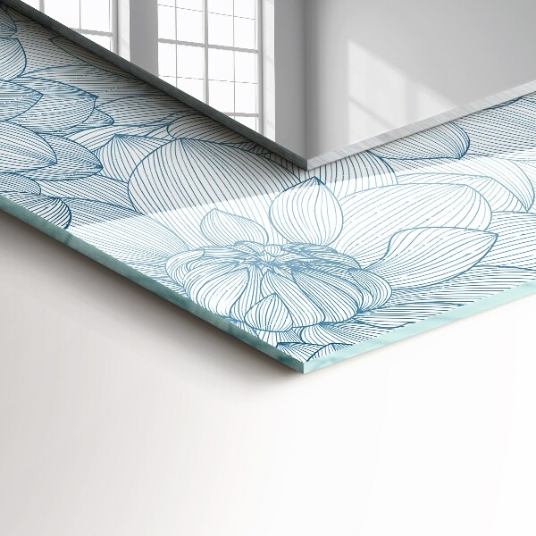 Spegel med tryck Färgglatt följebrev