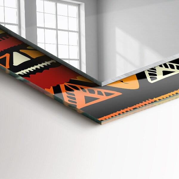 Rektangulär spegel med tryckt ram Bevattnat landskap