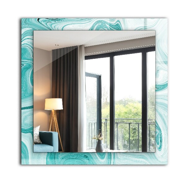 Spegel med tryck japansk trädgård