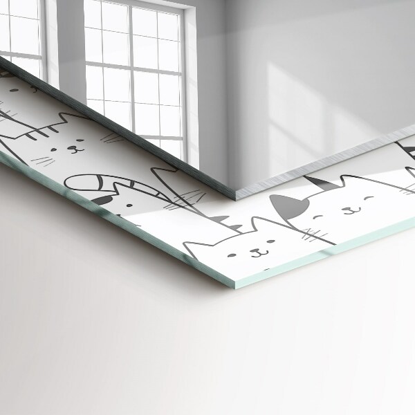 Spegel med tryckt ram Toucan djungel blad