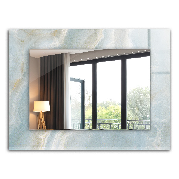 Spegel med tryckt ram Blommotiv