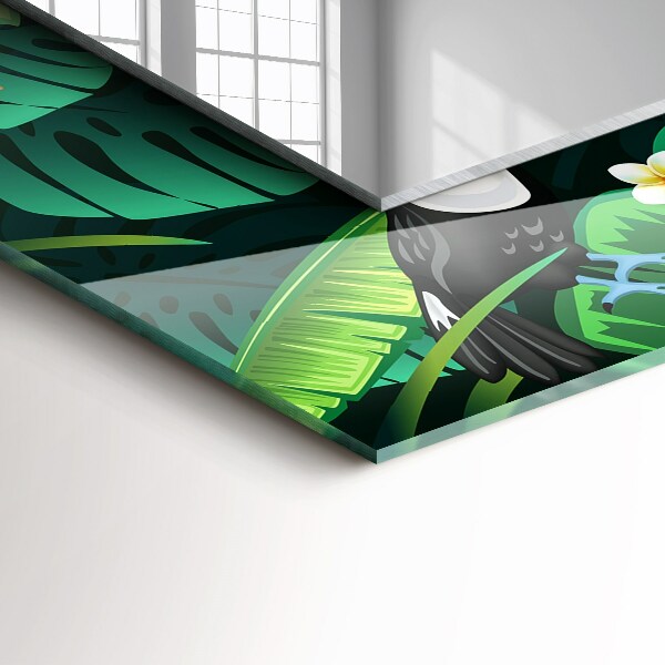 Spegel med tryck Turkos geometriska mönster