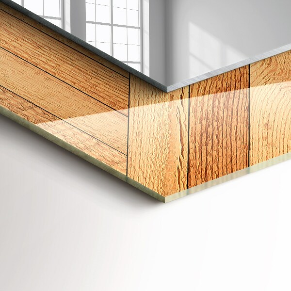 Rektangulär spegel med tryckt ram Färgglada abstrakta mönster