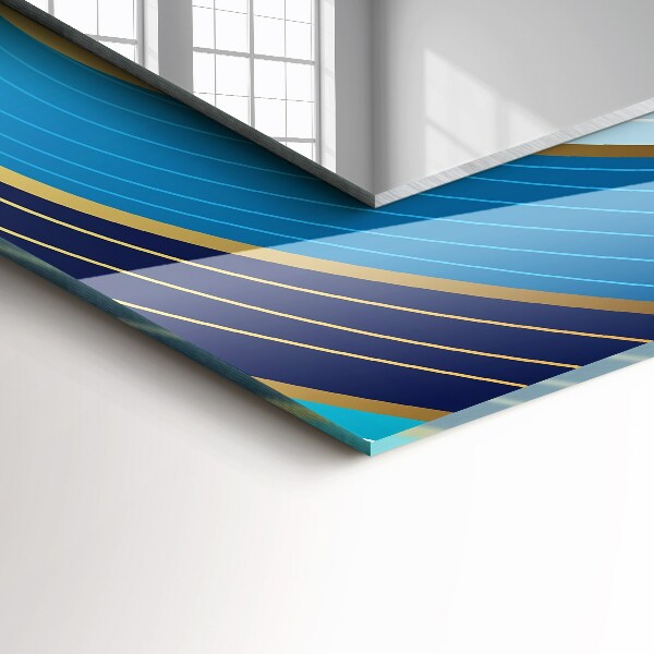 Rektangulär spegel med tryckt ram Vita blad av ett påskägg