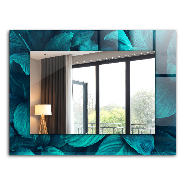 Spegel med tryck Ginkgo lämnar