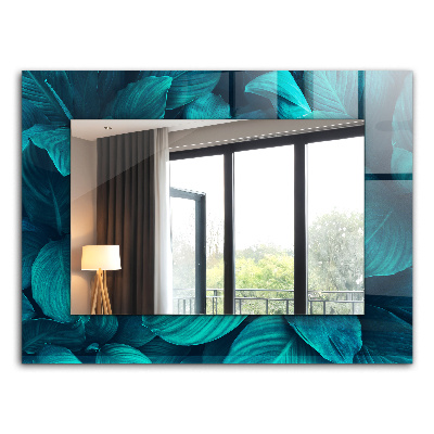 Spegel med tryck Ginkgo lämnar