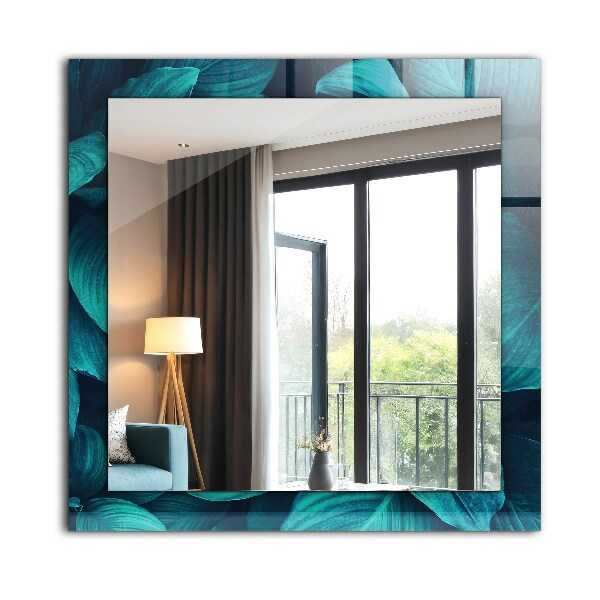 Spegel med tryck Ginkgo lämnar