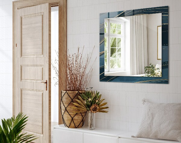 Rektangulär spegel med tryckt ram Astragalus rand