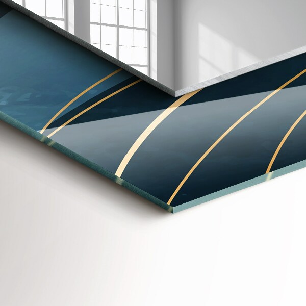 Rektangulär spegel med tryckt ram Astragalus rand