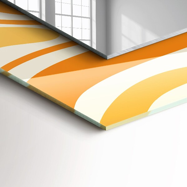 Spegel med tryckt ram Svart och grått tema