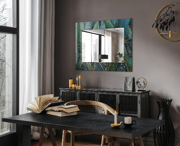 Spegel med tryck Dimmiga ränder