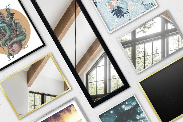 Stående spegel vit 14x61 in