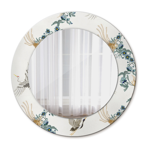 Rund spegel vägg Chinoserie