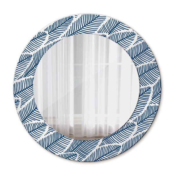 Rund spegel vägg Blad