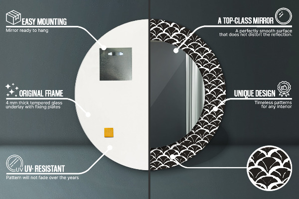 Rund spegel vägg Orientaliska skalor