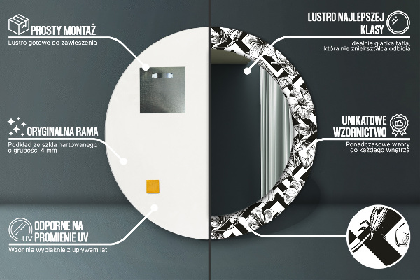 Rund spegel vägg Kolibrier