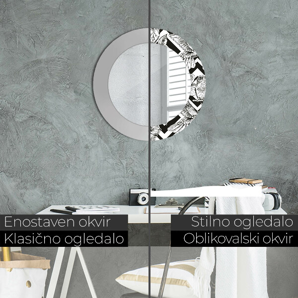 Rund spegel vägg Kolibrier