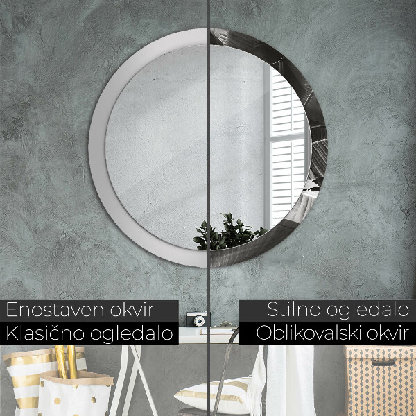 Rund spegel vägg Tropiska palmer