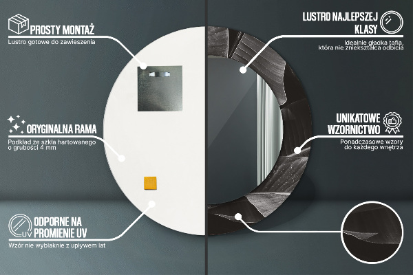 Rund spegel vägg Tropiska palmer