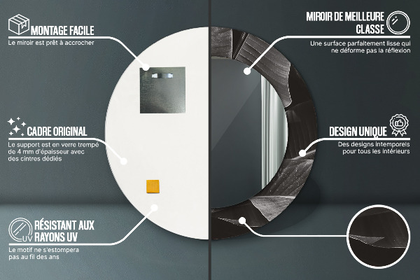 Rund spegel vägg Tropiska palmer