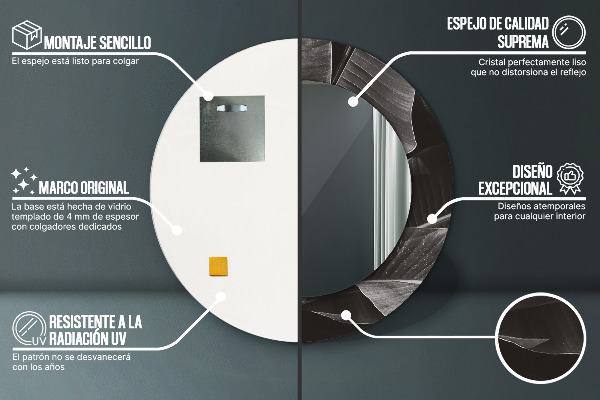 Rund spegel vägg Tropiska palmer