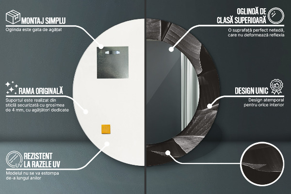 Rund spegel vägg Tropiska palmer