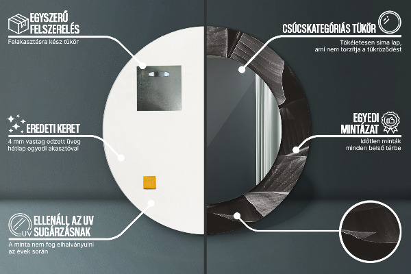 Rund spegel vägg Tropiska palmer