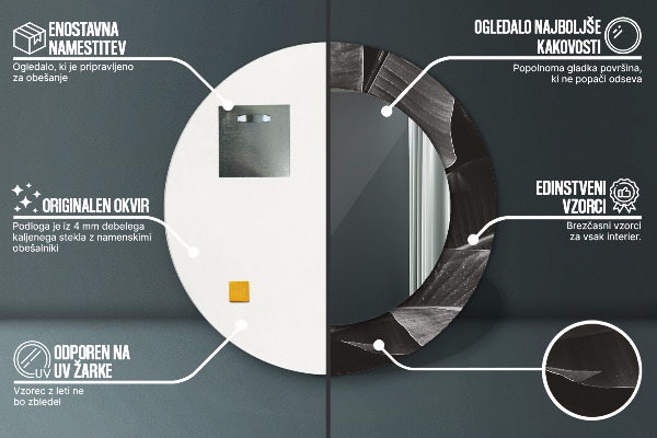 Rund spegel vägg Tropiska palmer