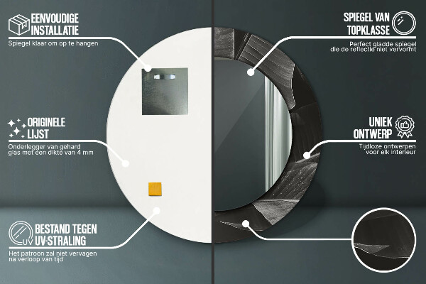 Rund spegel vägg Tropiska palmer