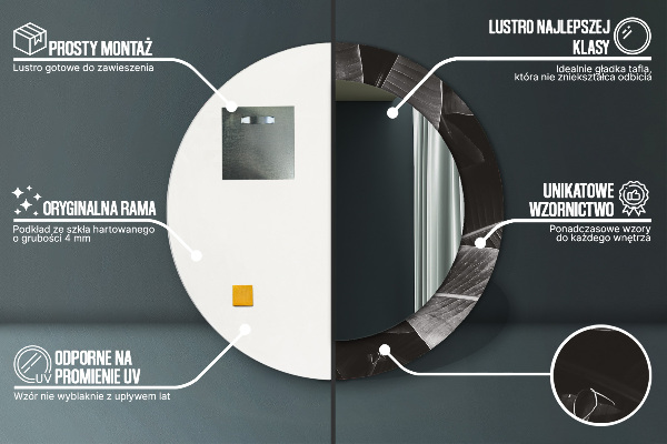 Rund spegel vägg Tropiska palmer