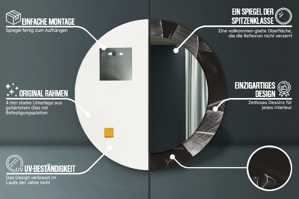 Rund spegel vägg Tropiska palmer