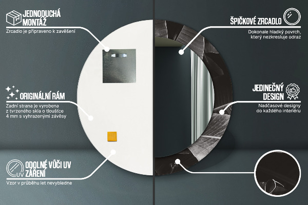 Rund spegel vägg Tropiska palmer