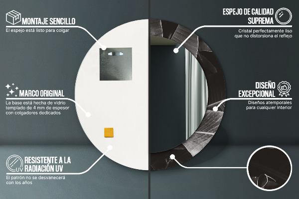 Rund spegel vägg Tropiska palmer