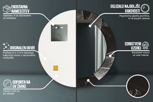 Rund spegel vägg Tropiska palmer