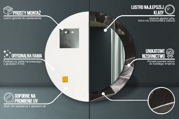 Rund spegel vägg Tropiska palmer