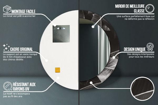 Rund spegel vägg Tropiska palmer