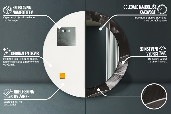 Rund spegel vägg Tropiska palmer