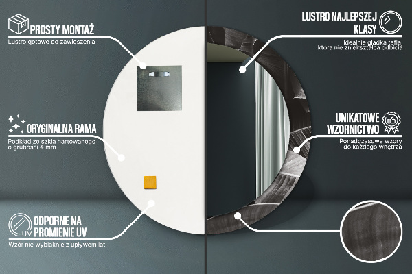 Rund spegel vägg Tropiska palmer