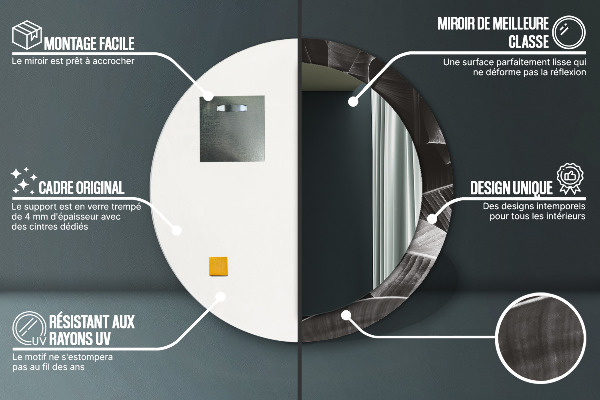 Rund spegel vägg Tropiska palmer