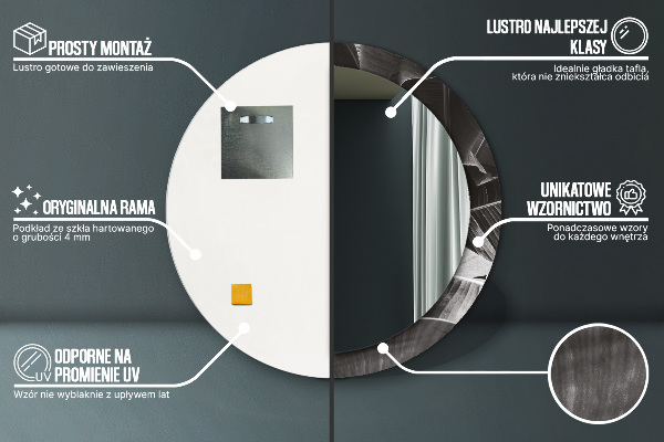 Rund spegel vägg Tropiska palmer