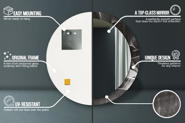 Rund spegel vägg Tropiska palmer