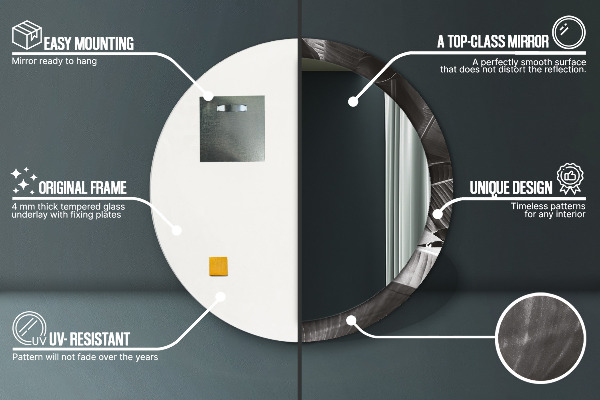 Rund spegel vägg Tropiska palmer