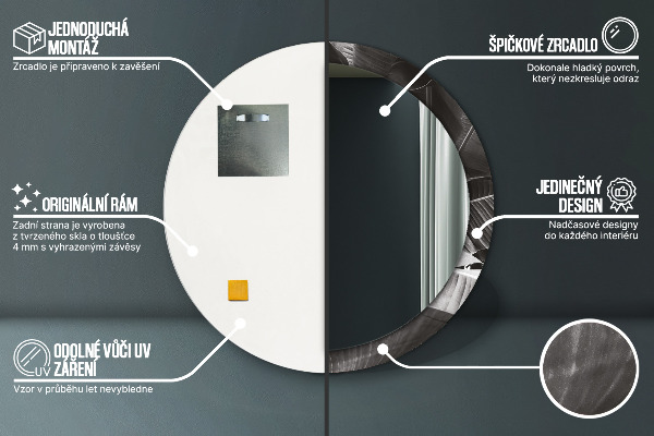 Rund spegel vägg Tropiska palmer