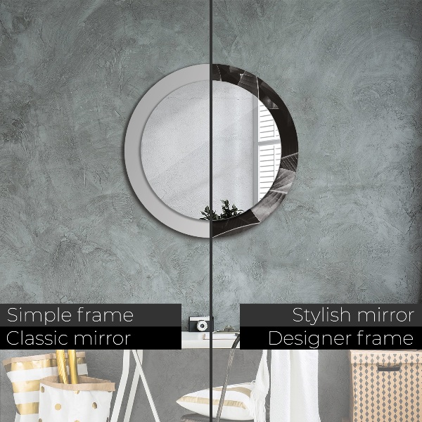 Rund spegel vägg Tropiska palmer