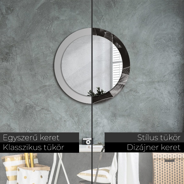 Rund spegel vägg Tropiska palmer