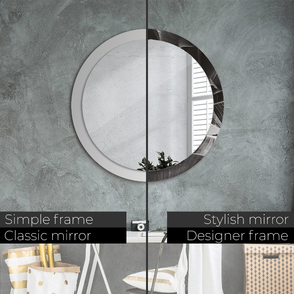 Rund spegel vägg Tropiska palmer