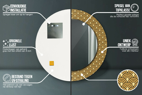 Rund spegel vägg Deco vintage