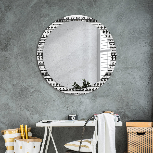 Rund spegel dekorativ Boho minimalistisk