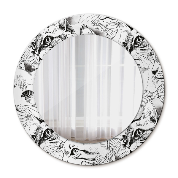 Rund spegel dekorativ Husdjur katter